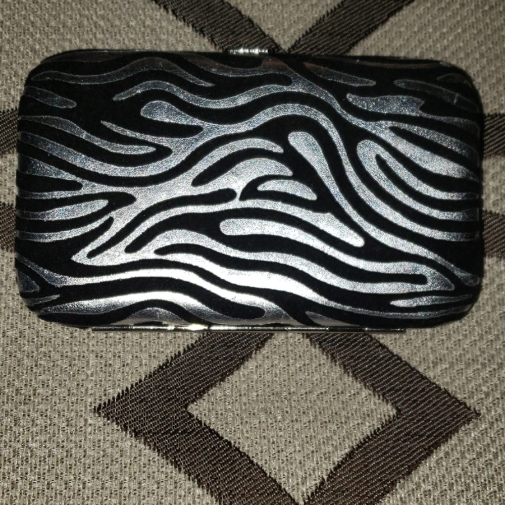 Zebra print card holder